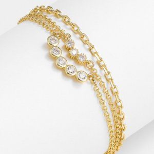 Zircon Layered Bracelet For Women
